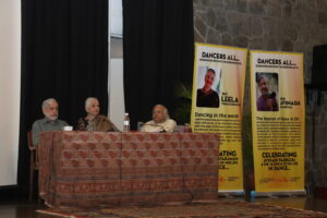 panelists- Shri Avinash Pasricha, Smt. Leela Venkataraman and Dr. Sunil Kothari share the dais.