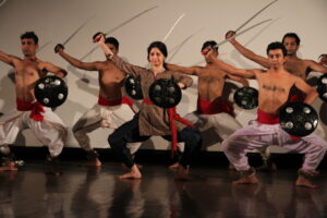 Dancers demonstrating the technique